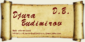 Đura Budimirov vizit kartica